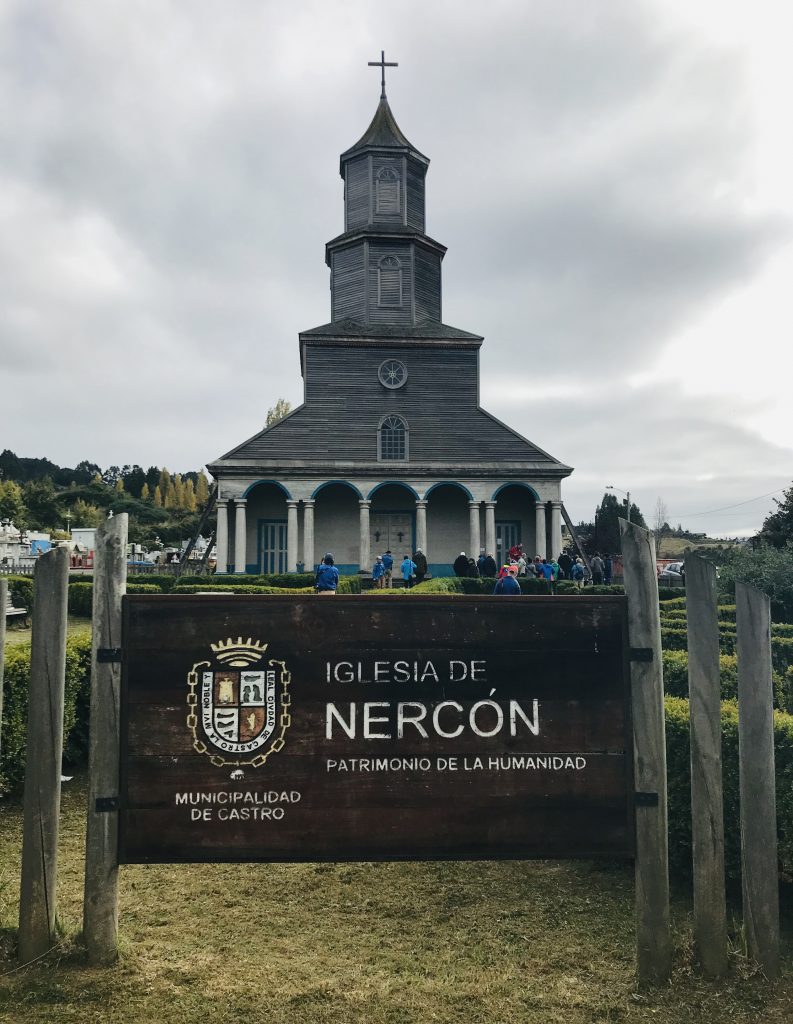 Wooden churches during the Chilean Fjords voyage.